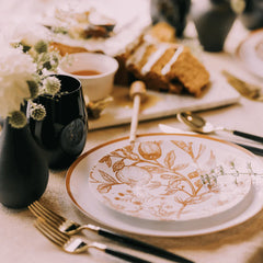 8 In. Rimonim Design Plastic Plates | 10 Count