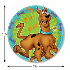 Scooby-Doo 7" Round Paper Plates - Kids Birthday Party Tableware