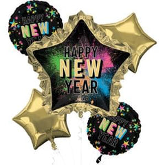 New Year's Eve Glow Metallic Balloon Bouquet