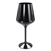 16 Oz. Black Stemmed Wine Glasses | 6 Count