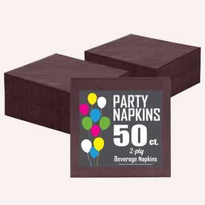 Brown Beverage Napkins - 4.75 In. X 4.75 In. | 1800 Count