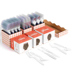 Clear Cutlery Caddy Combo - Gingham