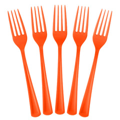 Orange Plastic Forks | 48 Count
