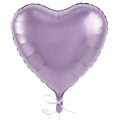 Lavender Heart-Shaped Metallic Balloon - 18 inches