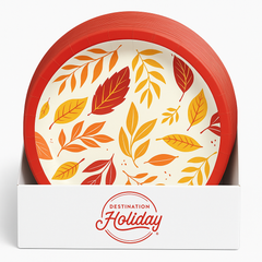 Leafy Autumn Harvest 8.5" Round Paper Plates