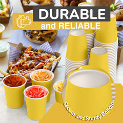 12 Oz. Yellow Paper Cups | 20 Count