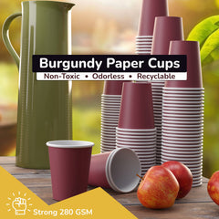 12 Oz. Burgundy Paper Cups | 20 Count