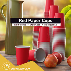 12 Oz. Red Paper Cups | 20 Count