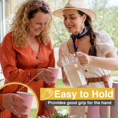 12 Oz. Pink Paper Cups | 20 Count