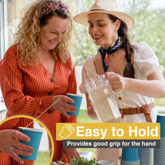 12 Oz. Turquoise Paper Cups | 20 Count