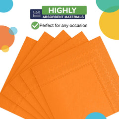 Orange Luncheon Napkins - 6.75 in. x 6.75 in. | Case of 3600