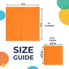 Orange Luncheon Napkins - 6.75 in. x 6.75 in. | Case of 3600