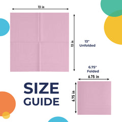 Pink Luncheon Napkins - 6.75 in. | 100 Count