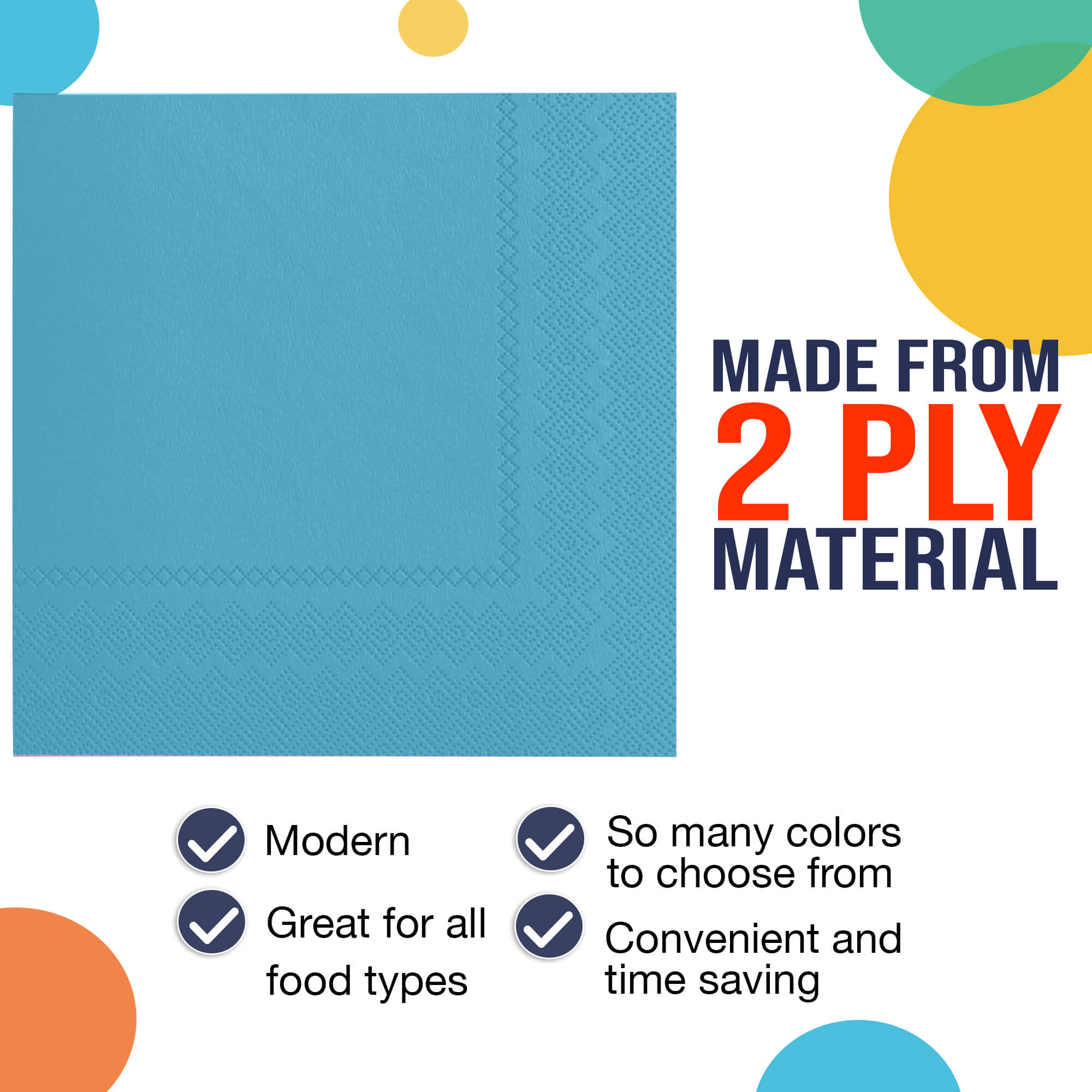 Turquoise Luncheon Napkins | 20 Count