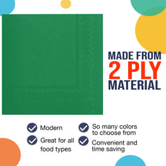 Emerald Green Luncheon Napkins | Case of 3600