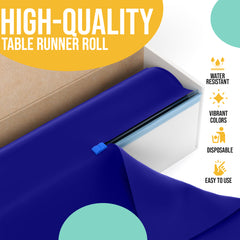 14 in. x 200 Ft. Cut To Size Navy Table Runner