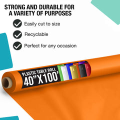 40 In. x 100 Ft. Orange Table Roll