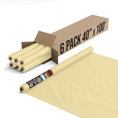 40 In. x 100 Ft. Light Yellow Table Roll | Case of 6