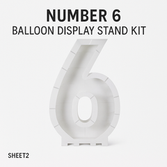 Number 6 Balloon Display Stand Kit