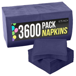 Dark Purple Luncheon Napkins - 6.75 in. x 6.75 in. | Case of 3600
