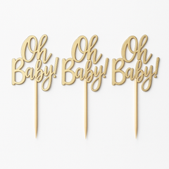 Ginger Ray "Oh Baby" Cupcake Toppers
