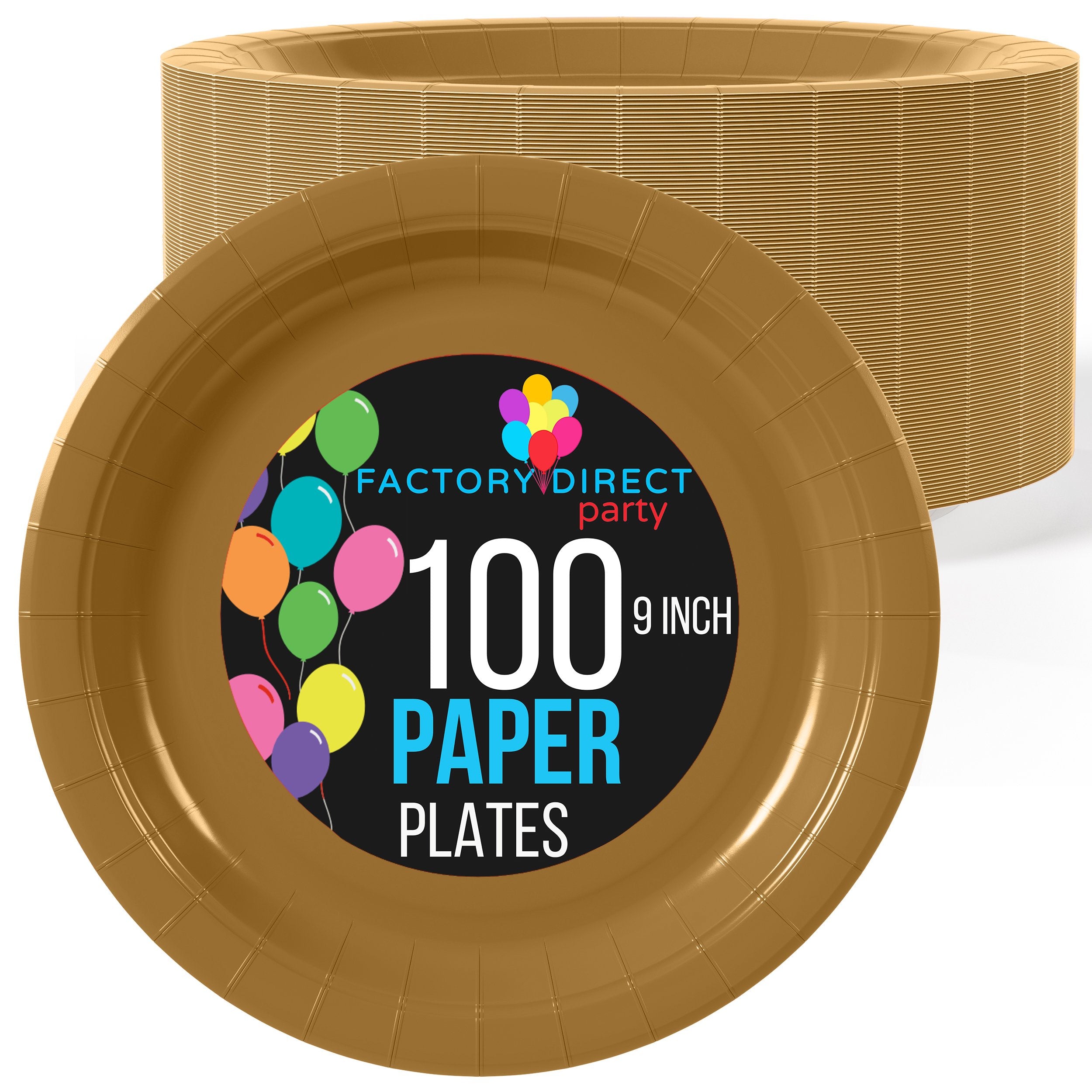 bulk 9 in gold paper plates 1000 ct