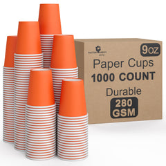 9 Oz. Orange Paper Cups | Case of 1000