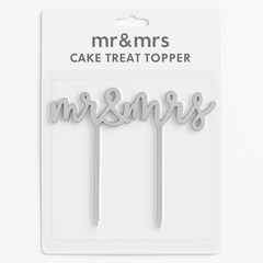 Elegant Mr. and Mrs. Acrylic Wedding Cake Topper