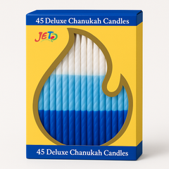 Deluxe Blue Hanukkah Candles - 45 Pack