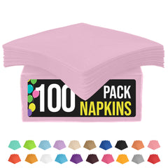 Pink Beverage Napkins | 100 Count