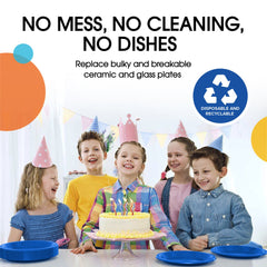 10 In. Dark Blue Plastic Plates | Case of 600