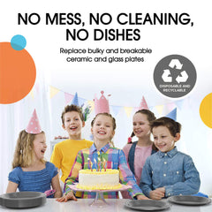 9 In. Silver Plastic Plates | 8 Count