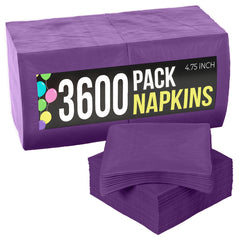 Purple Beverage Napkins | Case of 3600