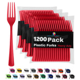 Heavy Duty Red Plastic Forks | Case of 1200
