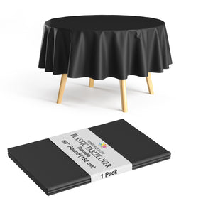 Premium 60" Round Black Table Cover
