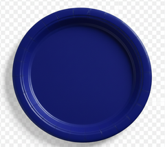 Royal Blue 9" Round Paper Plates - Solid Color