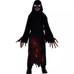 Kids' Hooded Horror Skeleton Halloween Costume - Child S (4-6)