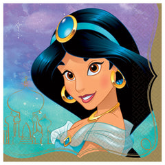 Disney Princess Jasmine Birthday Lunch Napkins - 6.5 In. x 6.5 In. - 16 Pack