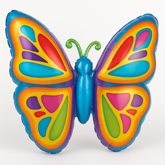 Vibrant Butterfly Foil Super Shape Balloon - 26 Inch