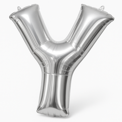 Silver Foil Letter 'Y' Balloon