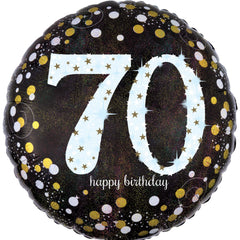 70th Birthday Sparkle Foil Balloon - 18 Inch