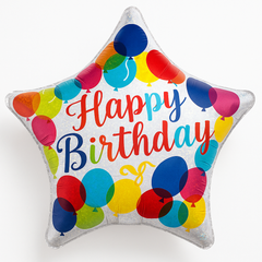 Sparkling Star Happy Birthday Foil Balloon