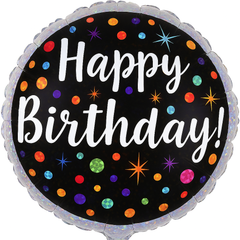 Colorful Polka Dot Birthday Foil Balloon - 18-Inch