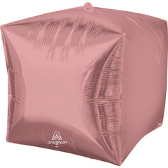 Rose Gold 15-Inch Geometric Foil Balloon Cube