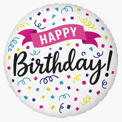 Vibrant Happy Birthday Foil Balloon - 18 Inch