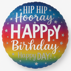 Hip Hooray Holographic Birthday Balloon