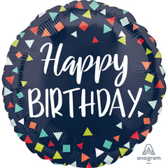 Colorful Celebration Happy Birthday Foil Balloon - 18 Inch