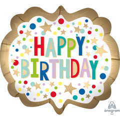 Gold Satin Marquee Dot Foil Balloon