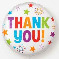 Colorful "Thank You" 18-Inch Foil Balloon