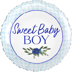Sweet Baby Boy Blue Foil Balloon